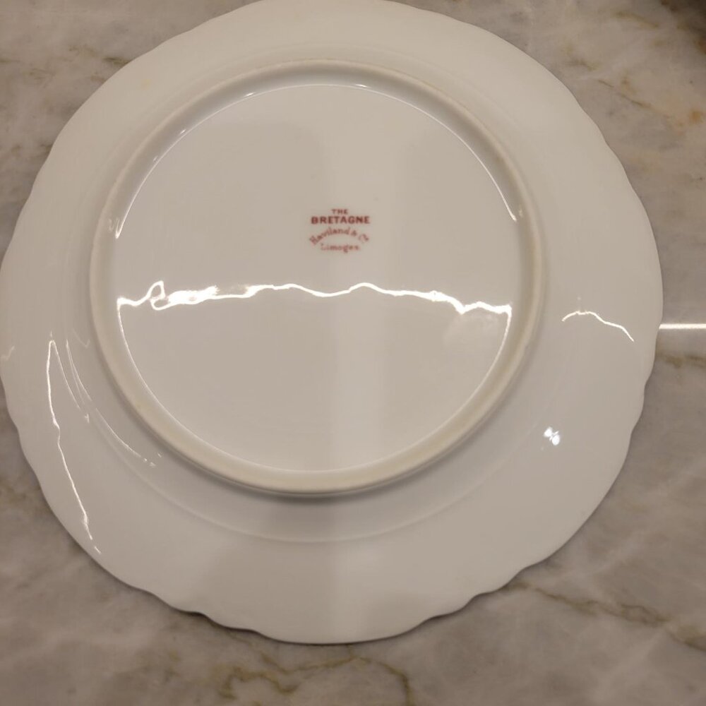 3 Vintage Haviland Limoges Luncheon plates--"Bretagne" Pattern - Picture 2 of 2